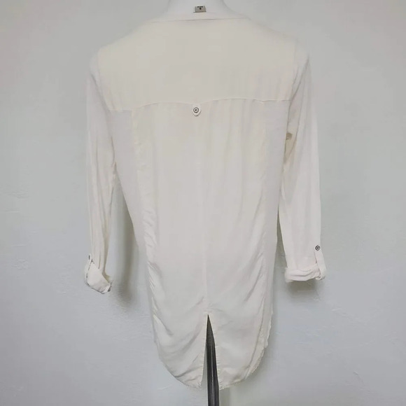 LUCKY BRAND | Montecito White Henley Split Tail Small - Picture 7 of 10